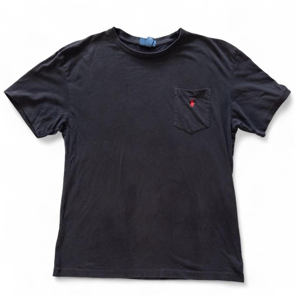 Polo Ralph Lauren Black Pocket Tee Shirt Medium Classic Logo